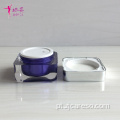 Pote de creme facial cosmético com tampa UV